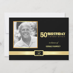 50º Convites de aniversário com Foto