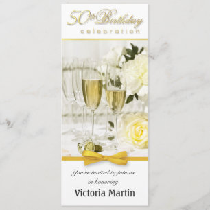 50º Convites de aniversário - Feminina