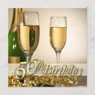 50º Convites de aniversário personalizados