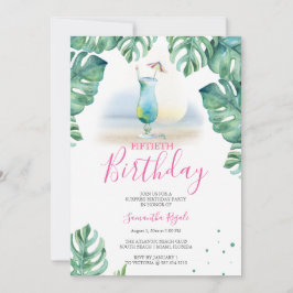 50º Convites de aniversário Tropicais