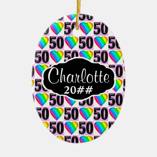 50º CORAÇÃO DE AMOR PERSONALIZADA E ORNAMENTO DATA (Frente)