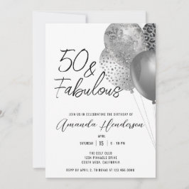 50º e Fabuloso 50º Convite de Aniversário