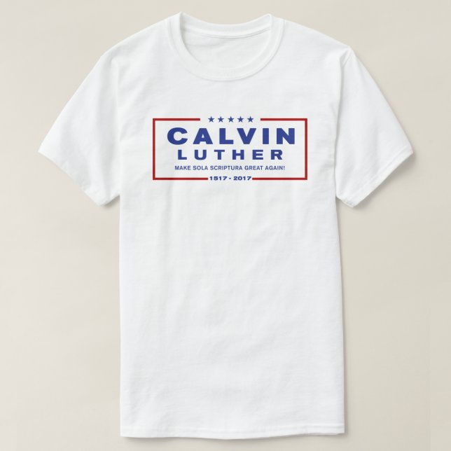 500th Camisa de Luther Calvin da reforma do (Frente do Design)