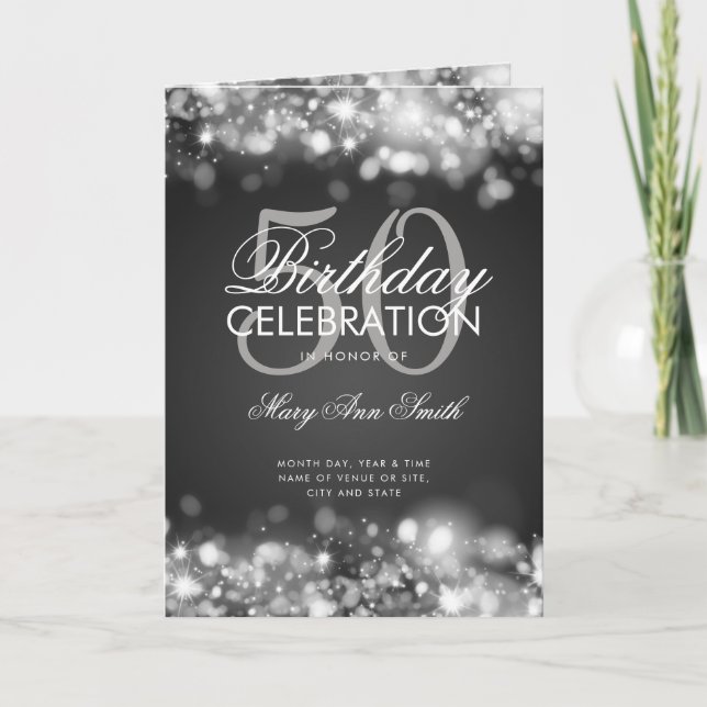 50.º aniversário do programa Menu Glam Lights Silv (Frente)