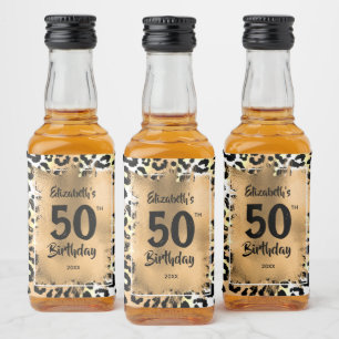 50.º aniversário Leopard Mini Dourado Personaliz