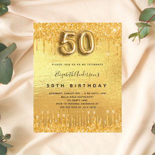 50.º convite à festa de aniversário de ouro