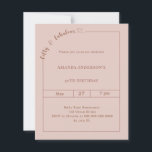 50 and fabulous blush pink birthday invitation<br><div class="desc">Celebrate a milestone in style with this elegant 50 & Fabulous birthday invitation in dusty blush pink. Designed for a sophisticated and memorable celebration, this invitation features a clean, modern layout with a delicate script detail and subtle heart accent for a feminine and timeless touch. Perfect for women celebrating their...</div>