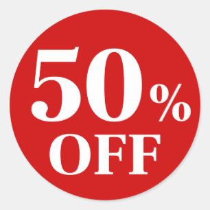 50% DE DESCONTO Adesivo Redondo Clássico Fundo Ver