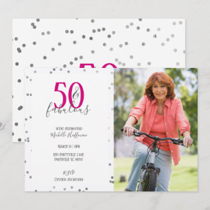 50 e 50 Convites de aniversário Fabulosos