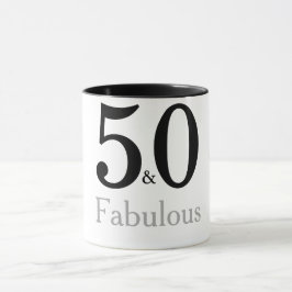 50 e caneca Fabulosa de aniversário