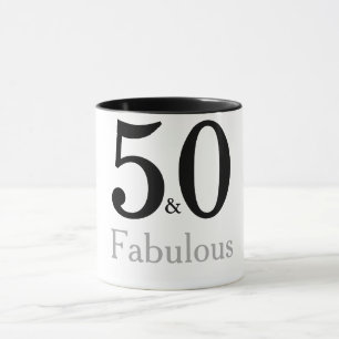 50 e caneca fabulosa do aniversário