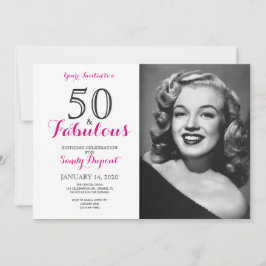50 e Convite de aniversário fabuloso