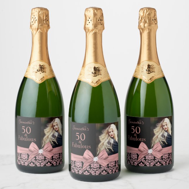 50 e etiqueta fabulosa do frasco de festa de anive (Garrafas)