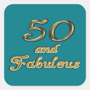 50 e etiquetas quadradas fabulosas