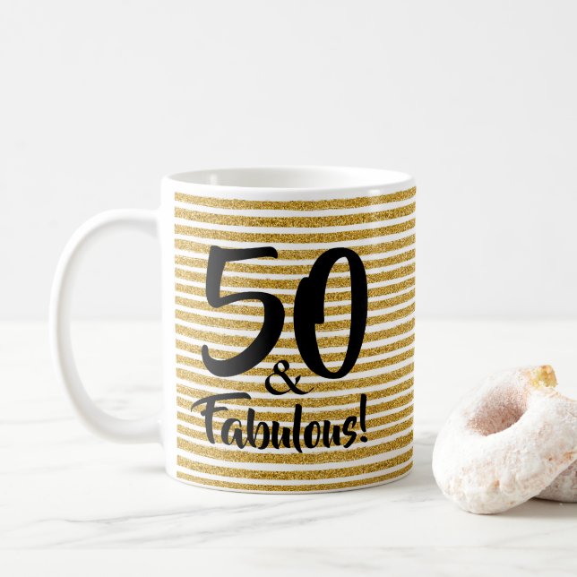 50 e Fabulosa caneca Dourada (Com Donut)