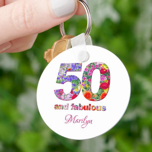 50 e fabulosa chaveiro moderna de festa de anivers