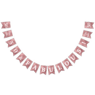 50 E Fabulosas Bandeirinhas de Ouro Rosa