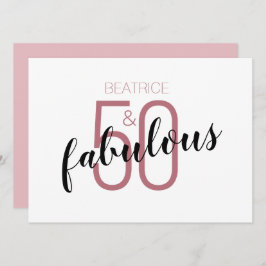 50 e Fabuloso 50º Rosa de aniversário Dourado