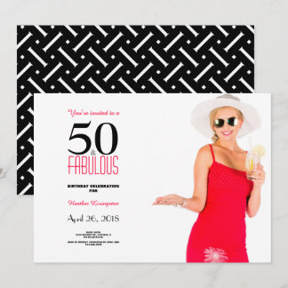 50 e Fabuloso 50.º Convite de Aniversário