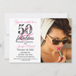 50 e Fabuloso 50.º Convite de Aniversário
