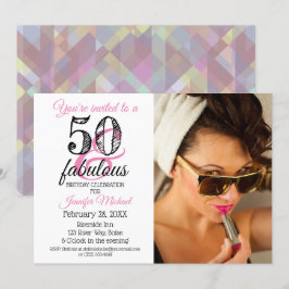 50 e Fabuloso 50.º Convite de Aniversário