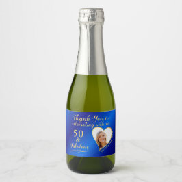 50 e Fabuloso Aniversário Azul e Dourados Favorito