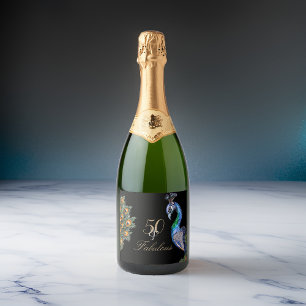 50 e Fabuloso Aniversário de Peacock de Aquarela E