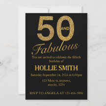 50 e fabuloso convite de aniversário