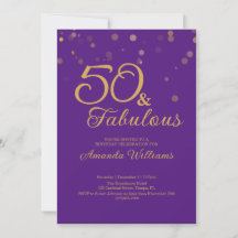 50 e Fabuloso Convite de aniversário 50