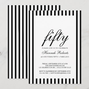 50 e Fabuloso   Convite de Aniversário de 50 Anos