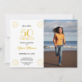 50 e Fabuloso estilo de Arte de Convite de Anivers