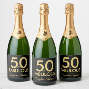 50 e Fabuloso Moderno Preto Dourado 50º Aniversári
