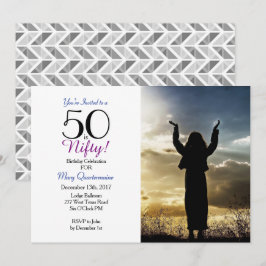 50 é Nifty! 50º Convite para Fotografias de Festa 