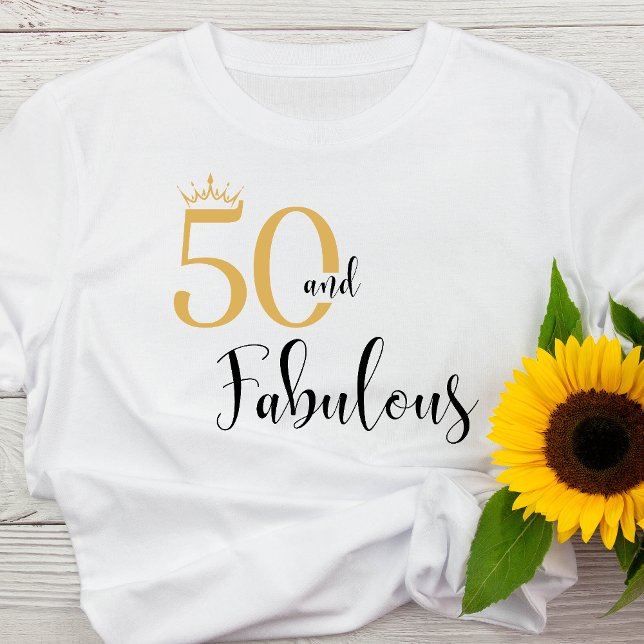50 e T-Shirt Dourado e Preto Fabuloso (Criador carregado)