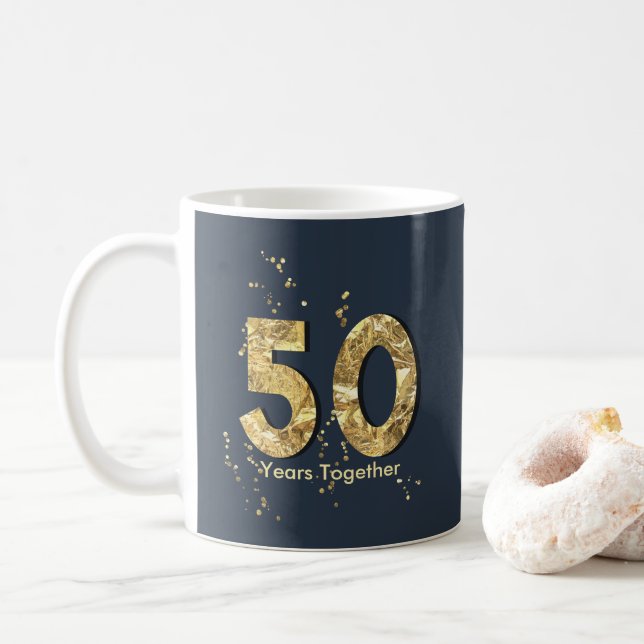50 junto anos customizáveis da caneca do (Com Donut)