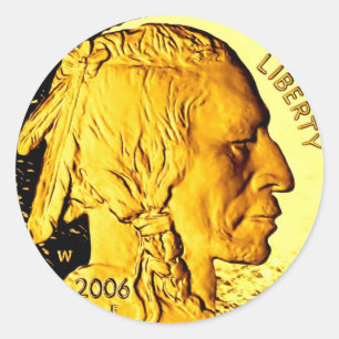 $50 moeda Dourado 3" etiquetas