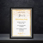 50.o convite a ouro branco festa de aniversário pr<br><div class="desc">Um cartão de convite bolsa mensageifesta de aniversario elegante para o 50º aniversário para homens e mulheres. Modelos para suas informações. Molduras de ouro pretas e falsas e chuva de confete de ouro. Fundo branco elegante, letras pretas e ouros. O nome é escrito com um moderno estilo escrito à mão....</div>