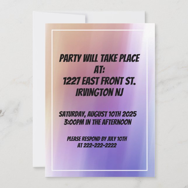 50.o Convite de Aniversário (Verso)