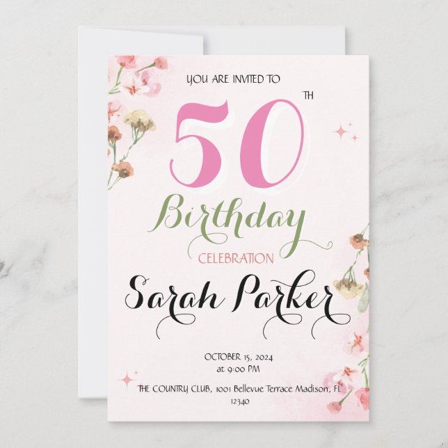 50.o Convite de Aniversário (Frente)