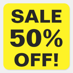 50 por cento fora das etiquetas do preço de venda