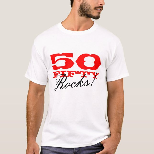 50 rochas! camisa de t para a 50th festa de (Frente)