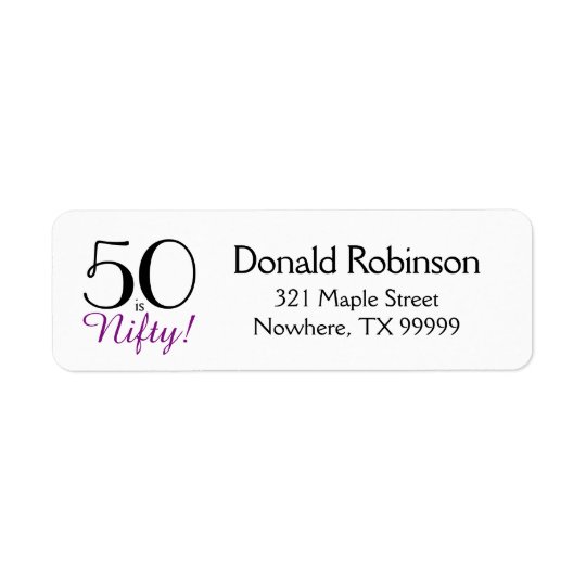 50 são astuciosos! 50th Etiqueta de endereço do