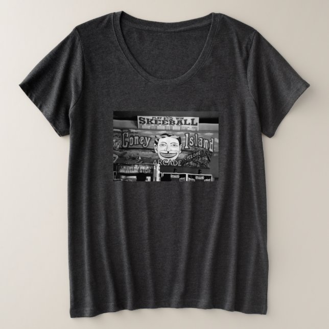 '50c Skeeball' - Camiseta Plus-Tamanho das Mulhere (Frente do Design)