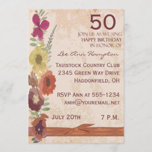 50th - 59th convites de festas de aniversários