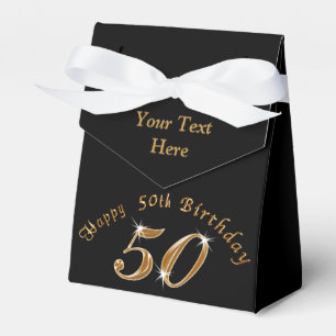 50th caixas personalizadas do favor do aniversári
