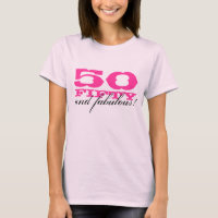 50th Camisa do aniversário t para mulheres | 50 e