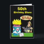 50th Cartão da chama do aniversário<br><div class="desc">50th Cartões do aniversário
 Pegare o 50th cartão perfeito do aniversário para que um membro da família ou um amigo deseje-lhes o feliz aniversario em seu marco miliário 50th Birtday. Nossos 50th cartões do aniversário podem ser personalizados com uma mensagem conhecida ou especial do aniversário de você.</div>