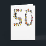 50th cartão de aniversário, cartão da cerveja<br><div class="desc">Estes cartões são inspirados por meus sonhos do dia. Eu espero alguma deles terno seus amigos e família! Todos os cartões são meu próprio design, na maior parte impressões de minhas ilustrações da mão usando cores e o humor corajosos. A escala é moderna, feita no Reino Unido e criada profissional....</div>