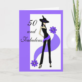 50th Cartão de aniversário para mulheres