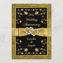 50th Convite de casamento juntado aniversário 3